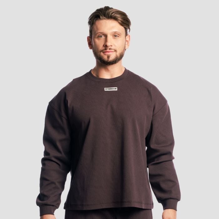 GymBeam Mikina Aura Jumper Tee Brown L