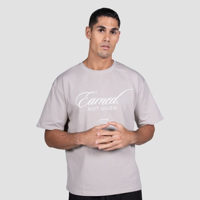 GymBeam Tričko Earned not Given Gray XL