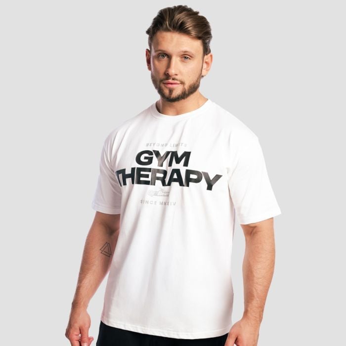 GymBeam Tričko Gym Therapy White XXL