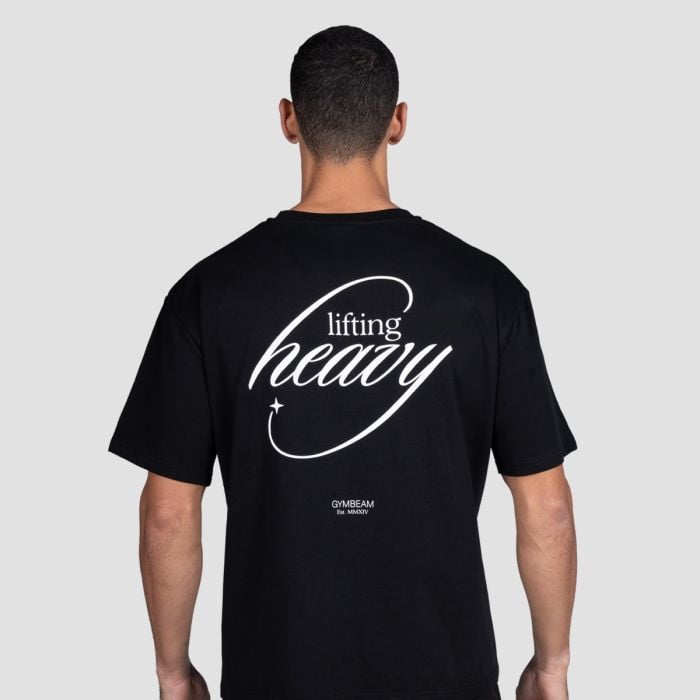 GymBeam Tričko Lifting Heavy Black L