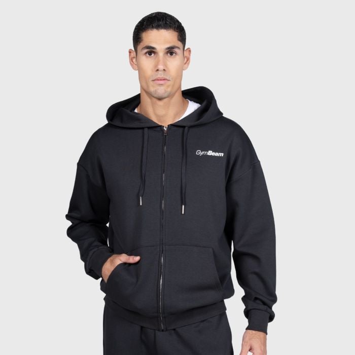 GymBeam Mikina so zipsom Relay Black S