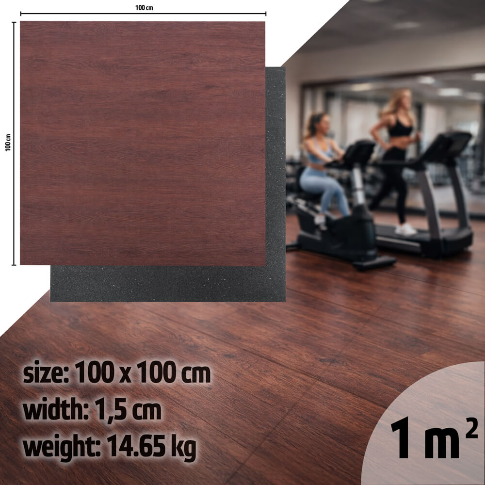 Záťažová podložka inSPORTline Luxteko Flat 100x100x1,5 cm drevo