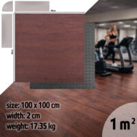 Záťažová podložka inSPORTline Luxteko Waffle 100x100x2 cm drevo