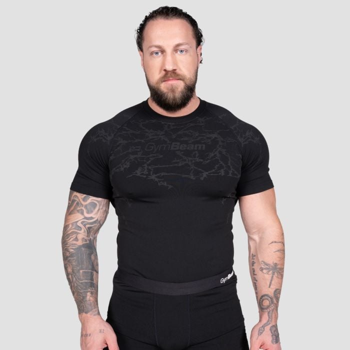 GymBeam Seamless Tričko Static Black XXL