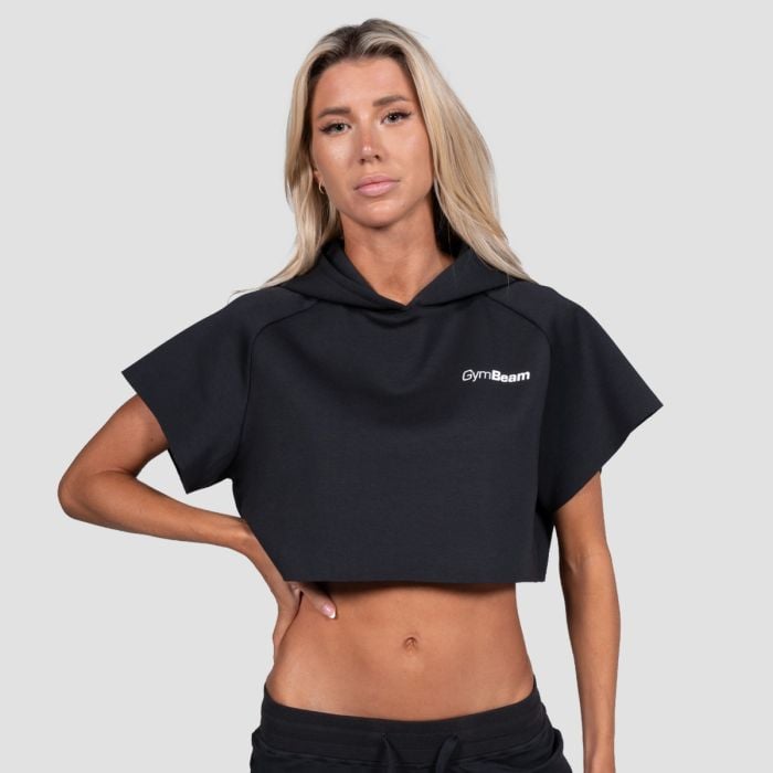 GymBeam Dámska mikina Cropped Relay Black M