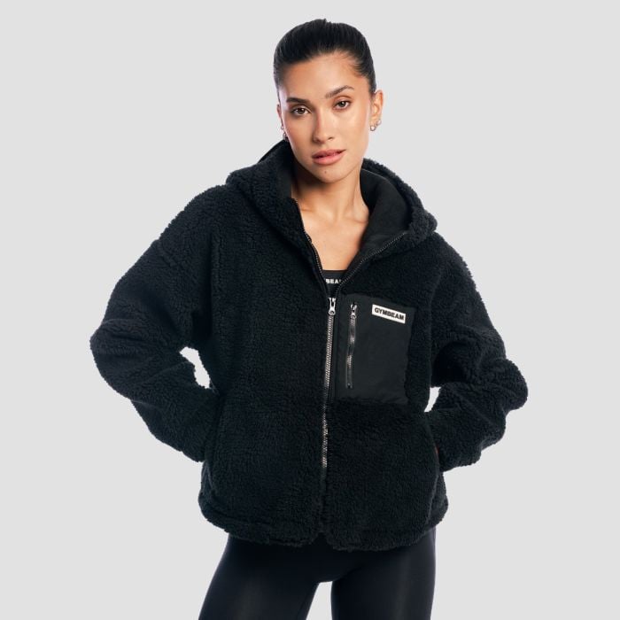 GymBeam Dámska bunda Sherpa Black XS