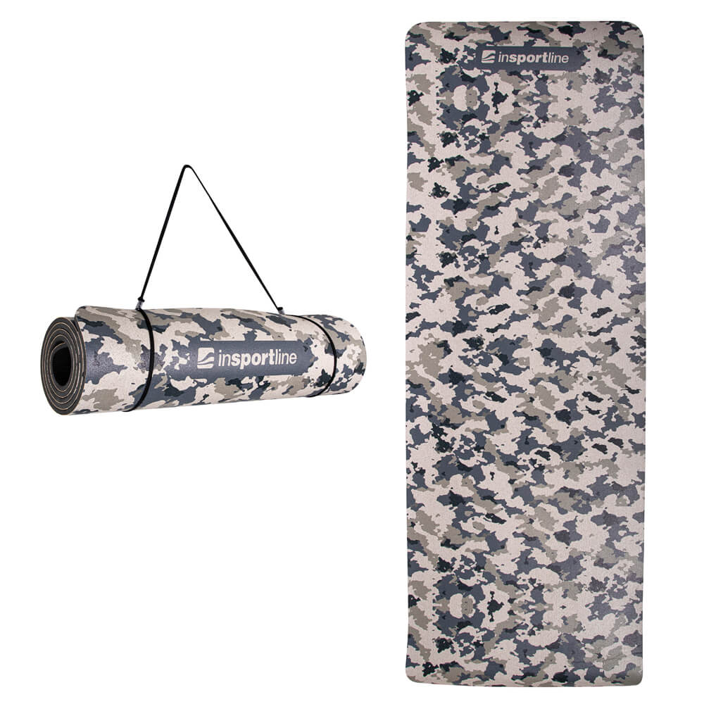 Karimatka inSPORTline Camu 173x61x0,8 cm šedý maskáč