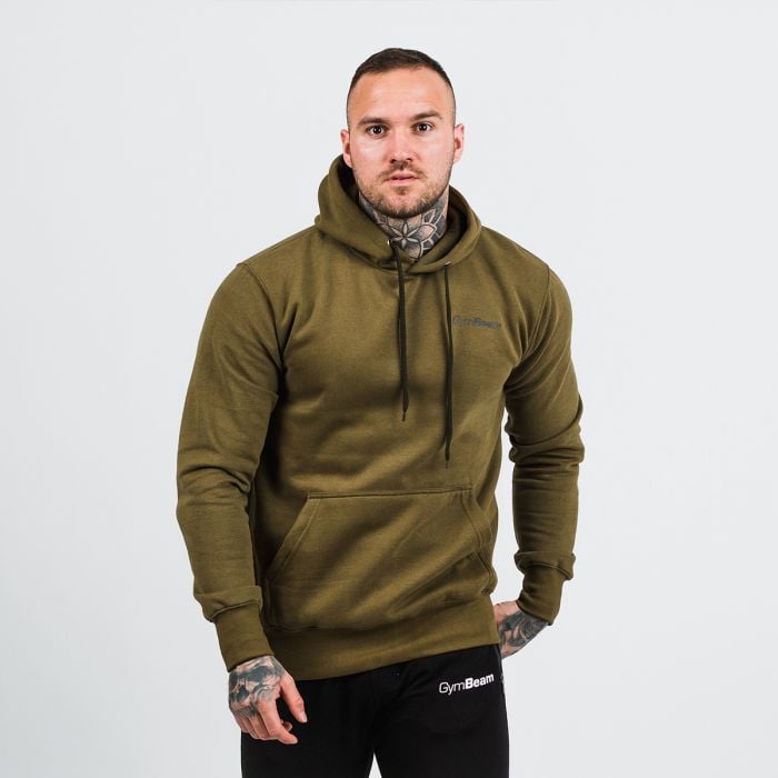 GymBeam Mikina Athlete Military Green Black XXL