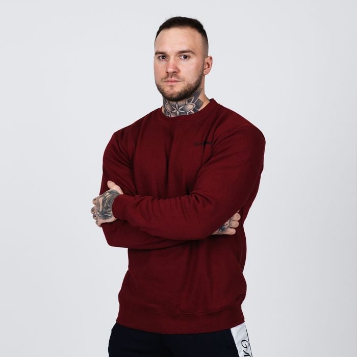 GymBeam Mikina Basic Jumper Burgundy LL