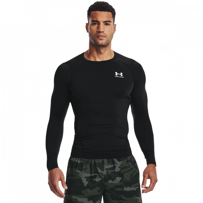 Under Armour Kompresné tričko HG Armour Comp LS Black L