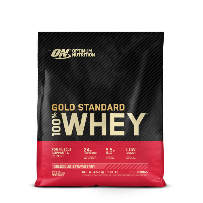 Optimum Nutrition 100 Whey Gold Standard lahodná jahoda