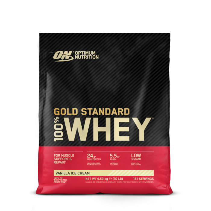 Optimum Nutrition 100 Whey Gold Standard vanilková zmrzlina