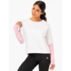 Ryderwear Dámska mikina Hybrid Pullover White Pink  XSXS
