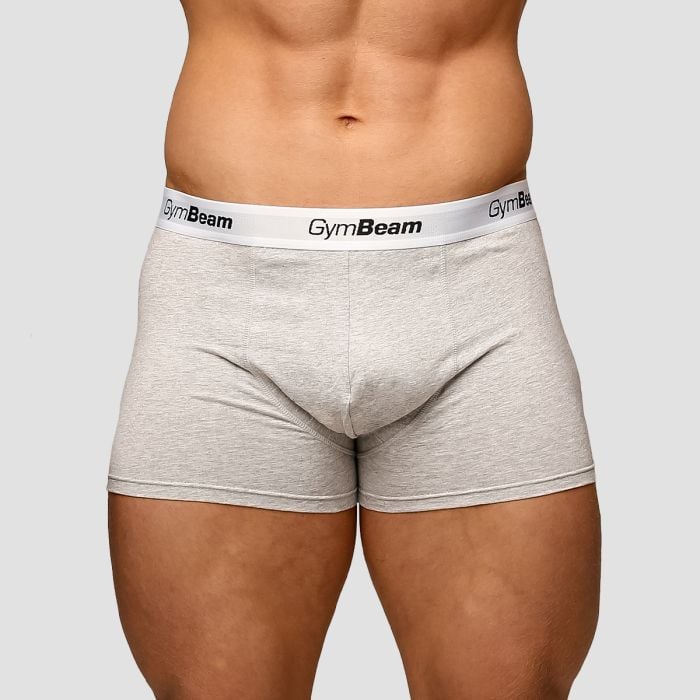 GymBeam Pánske boxerky Essentials 3Pack Grey XLXL