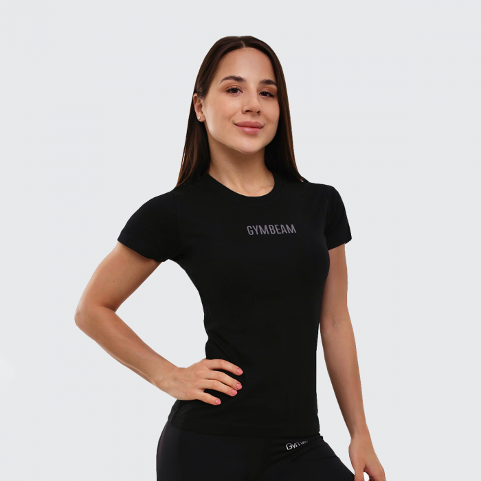 GymBeam Dámske tričko FIT Black XS