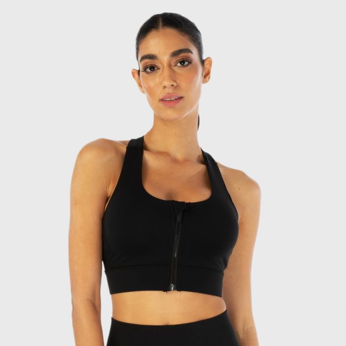 SQUATWOLF Športová podprsenka Zip Up Infinity Black S