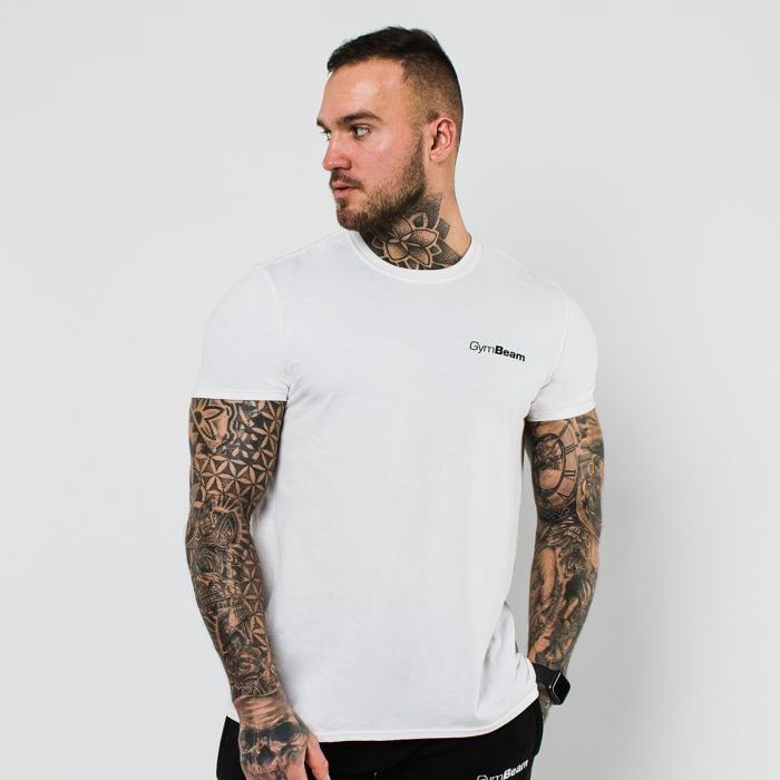 GymBeam Tričko Basic White S