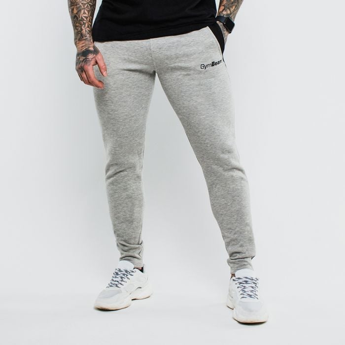 GymBeam Tepláky Slimfit Grey XXL