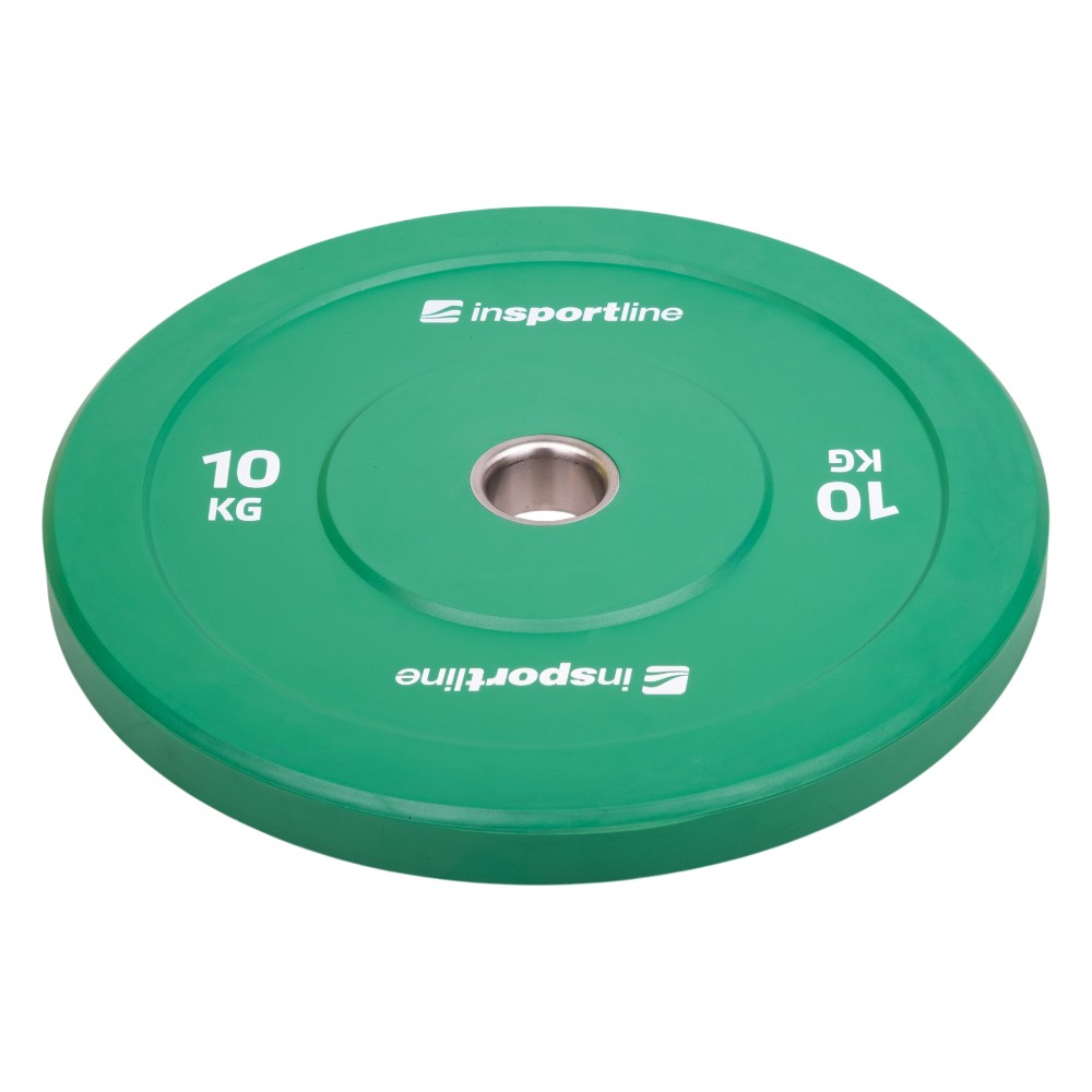 Gumový kotúč inSPORTline Bumper Plate Go 10 kg 50 mm