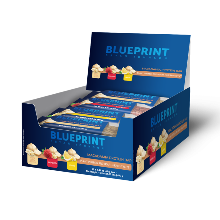 Blueprint by Bryan Johnson Macadamia Protein Bars