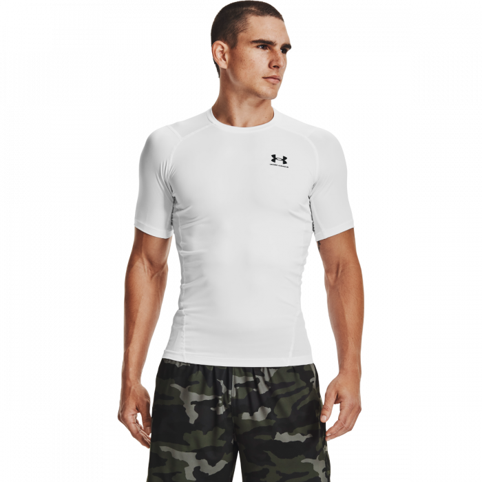 Under Armour Kompresné tričko HG Armour Comp SS White M