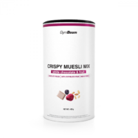 GymBeam Crispy Muesli Mix biela čokoláda ovocie