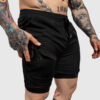 Funkčné šortky Iron Aesthetics SweatPro 2in1, čierne