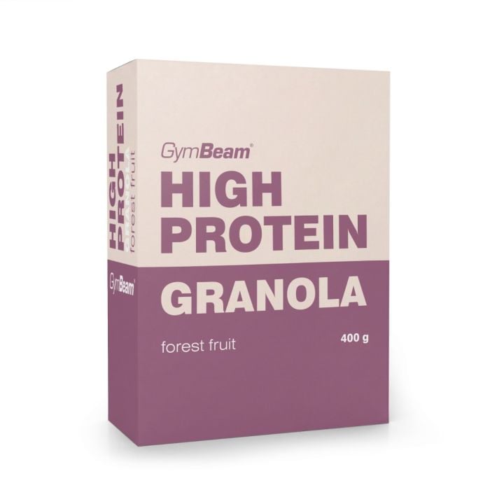 GymBeam Granola s vysokým obsahom bielkovín lesné ovocie