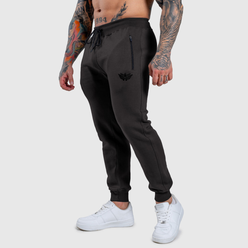 Jogger tepláky Iron Aesthetics Round, sivé