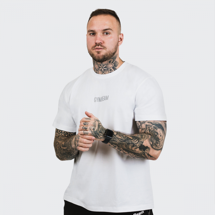 GymBeam Tričko FIT White XL