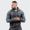 GymBeam Mikina Zipper Hoodie Grey Black  XL