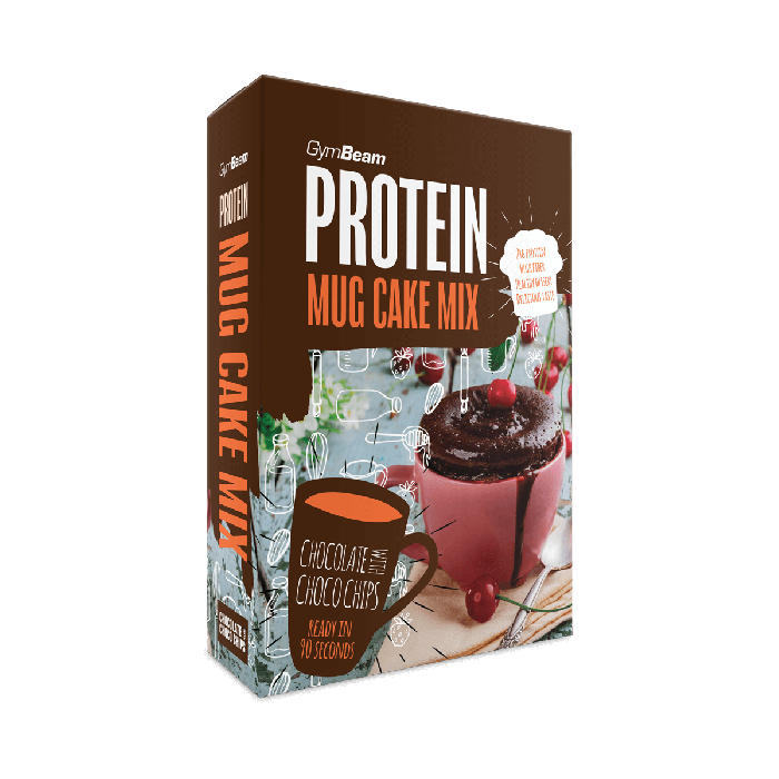 GymBeam Protein Mug Cake Mix 500 g čokoláda a čokoládové kúsky