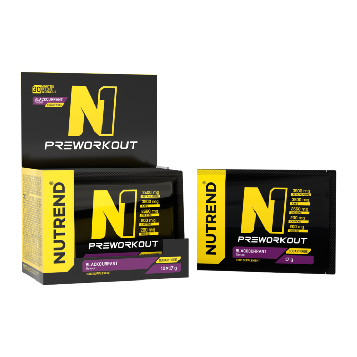 NUTREND N1 Pre-Workout čierne ríbezle