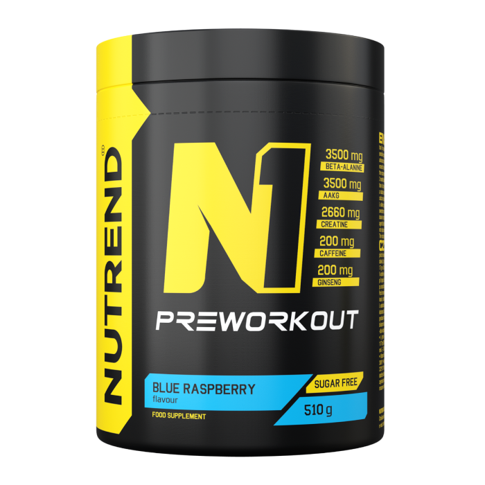 NUTREND N1 Pre-Workout modrá malina