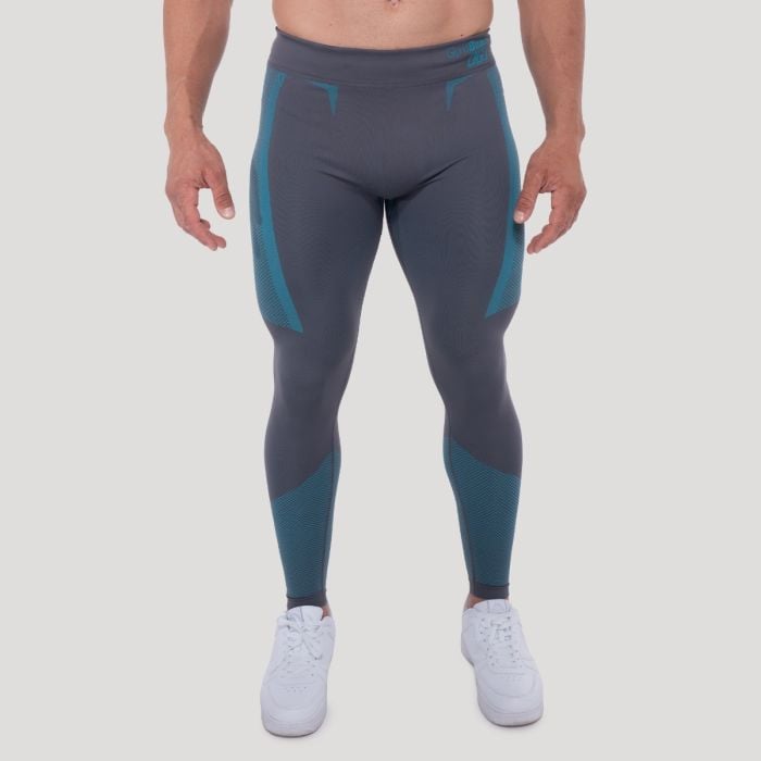GymBeam Bezšvové legíny OG1 Grey/Blue XL