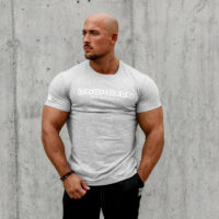 Pánske fitness tričko Iron Aesthetics Unbroken, sivé