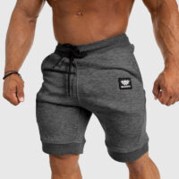 Pánske teplákové kraťasy Iron Aesthetics Badge, tmavo sivé