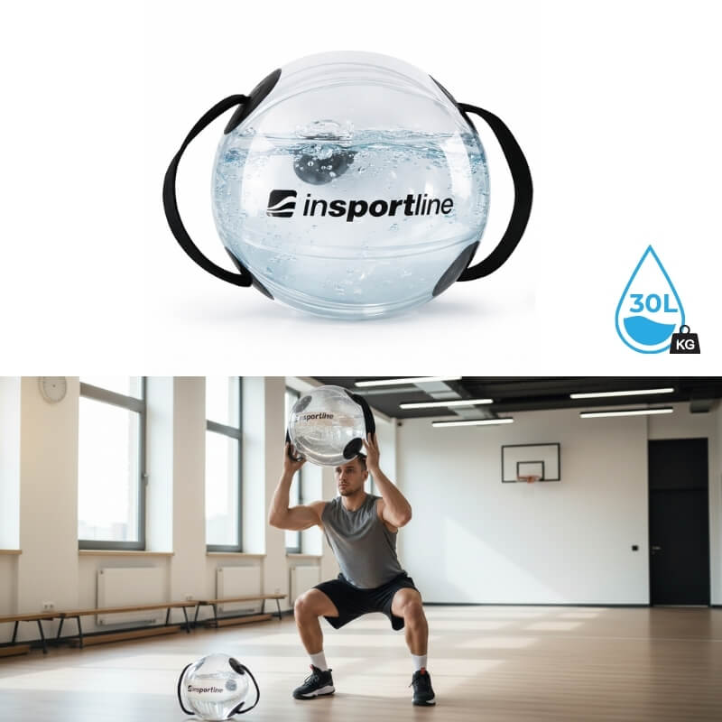 Vodná posilňovacia lopta inSPORTline Flowball 40 cm / max. 30 kg