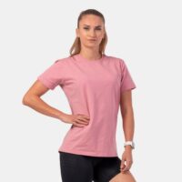 NEBBIA Dámske tričko Invisible Logo Old Rose  L