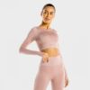 SQUATWOLF Športový Top Marl Seamless Crop Top Rose Gold  M