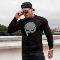 Mikina bez kapucne Iron Aesthetics SKULL, B&G