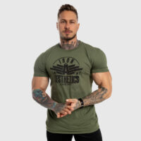Pánske fitness tričko Iron Aesthetics Force, zelené