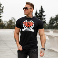Pánske fitness tričko Iron Aesthetics Triumph, čierne