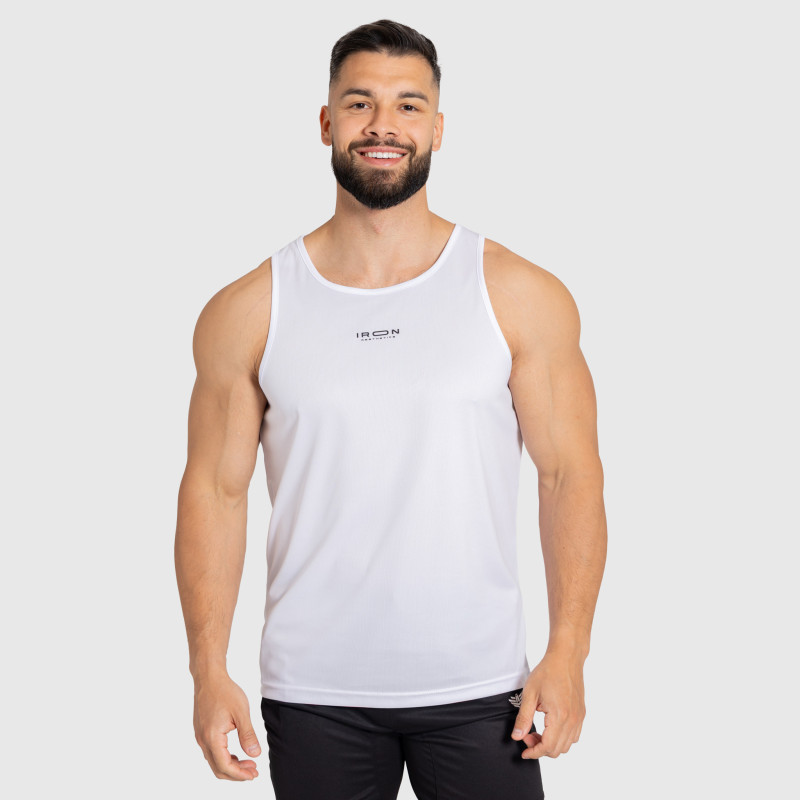 Pánske športové tielko Iron Aesthetics Athlete, biele