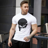 Ultrasoft tričko Iron Aesthetics Skull, biele